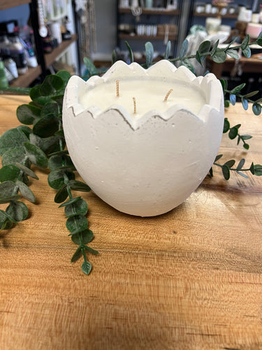 Egg Shell Candle Plant Pot