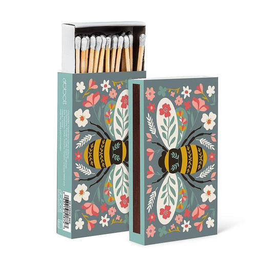 Colourful Floral Bee Matches. 45 Sticks