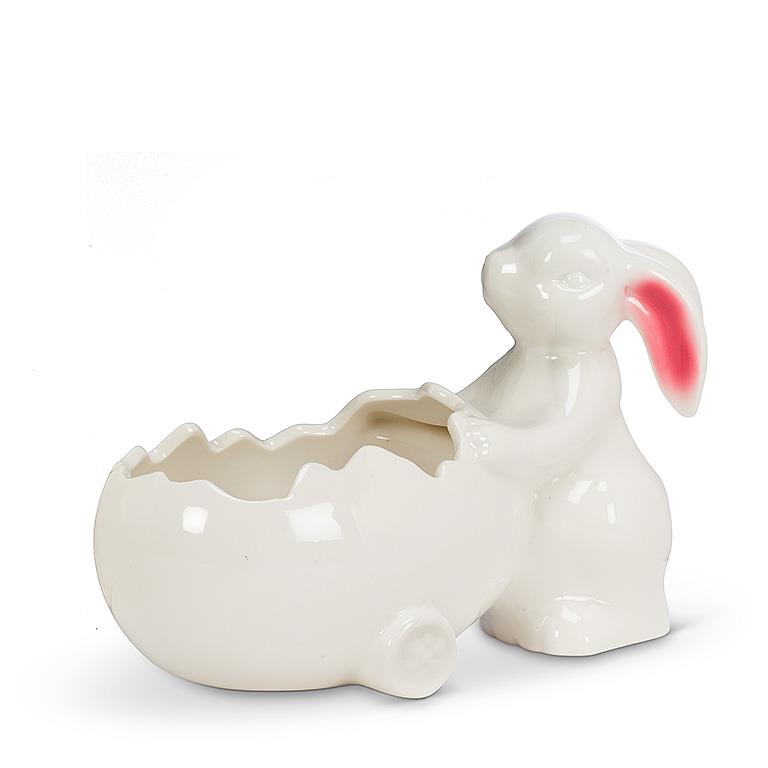 Bunny with Egg Wagon Planter