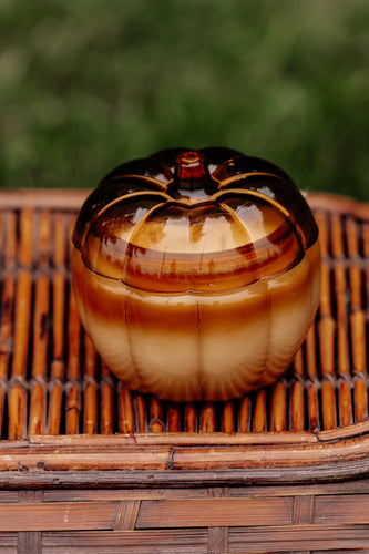 Glass Pumpkin Candle