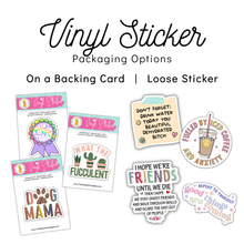 Load image into Gallery viewer, Love Your Stripes Vinyl Sticker: On a Backing Card