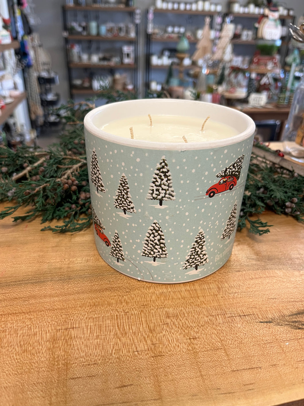 Tree/Car candle plant pot