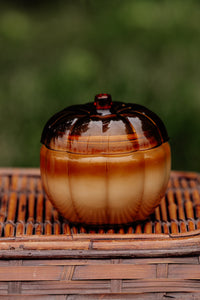 Glass Pumpkin Candle