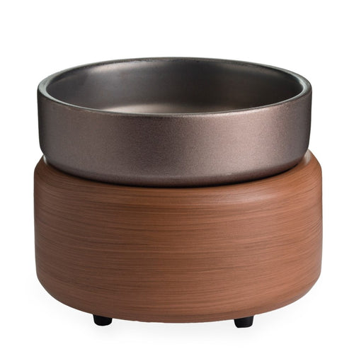 2-in-1 Classic Fragrance Warmer - Pewter Walnut