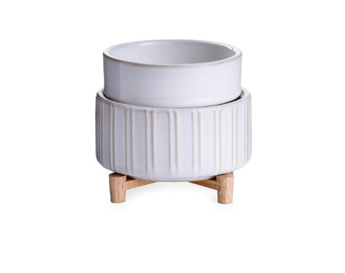 2-in-1 Classic Ceramic & Wood Warmer