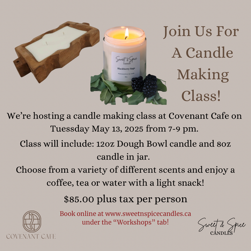 Candle Class @ Covenant Cafe - Tuesday May 13, 2025