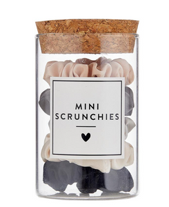 Mini Satin Scrunchies - Ivory Ombre