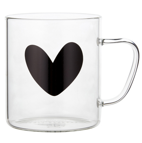 Glass Heart Mug