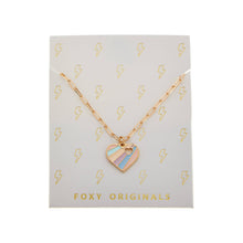 Load image into Gallery viewer, Goddess Necklace | Enamel-Filled Heart Charm Necklace