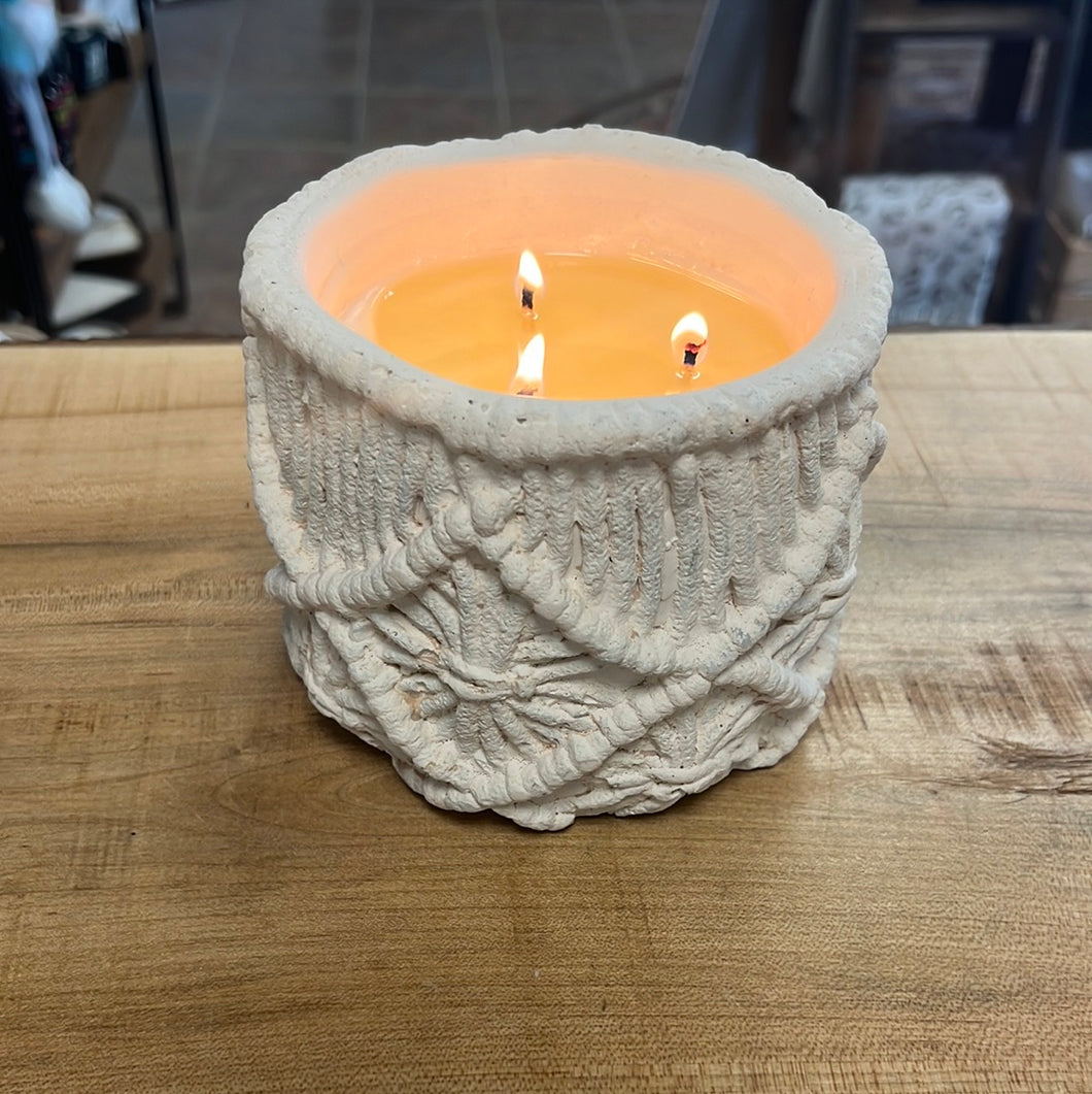Macrame Style Planter Candle