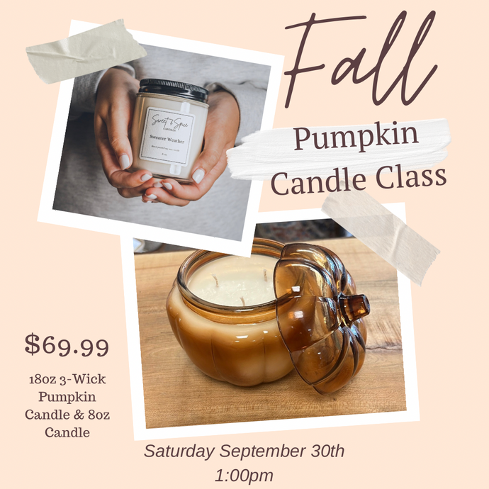 Fall Pumpkin Candle Class