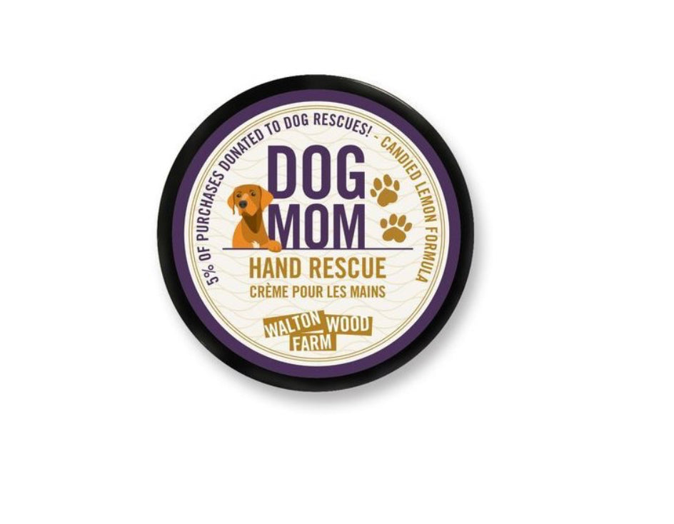 Dog Mom hand rescue