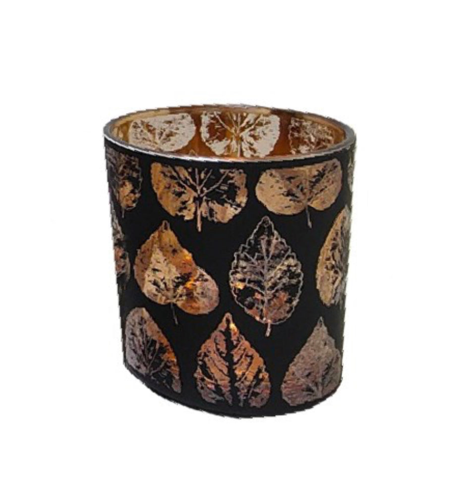LED Jar Copper Leaf