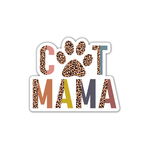 Cat Mama Sticker: On A Backing Card