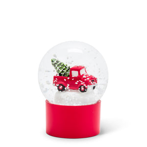 Small Truck With Tree Snow Globe