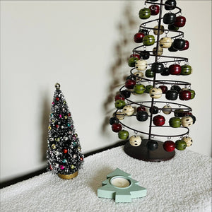 Christmas Tree Tea Light Candle Holder | Holiday | Handmade: Sage Green