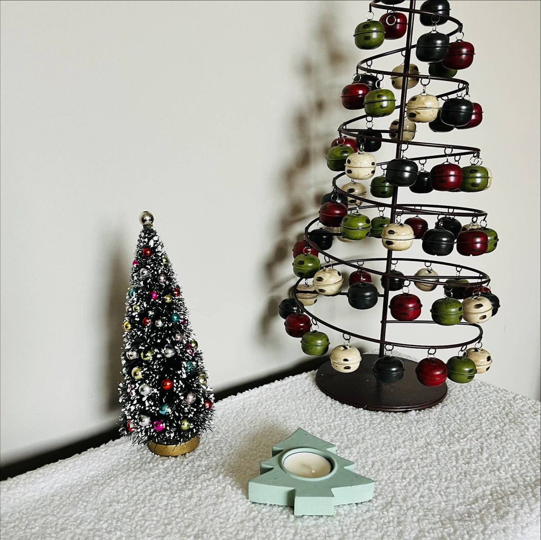 Christmas Tree Tea Light Candle Holder | Holiday | Handmade: Sage Green