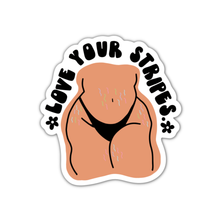 Load image into Gallery viewer, Love Your Stripes Vinyl Sticker: On a Backing Card