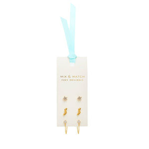 Bowie Earrings | Mix and Match | Earring Set: Gold
