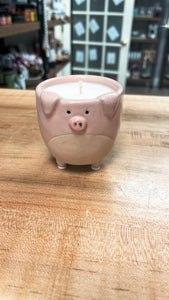 Mini candle in Pig Planter