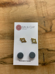 Sun & Clay Earrings Studs
