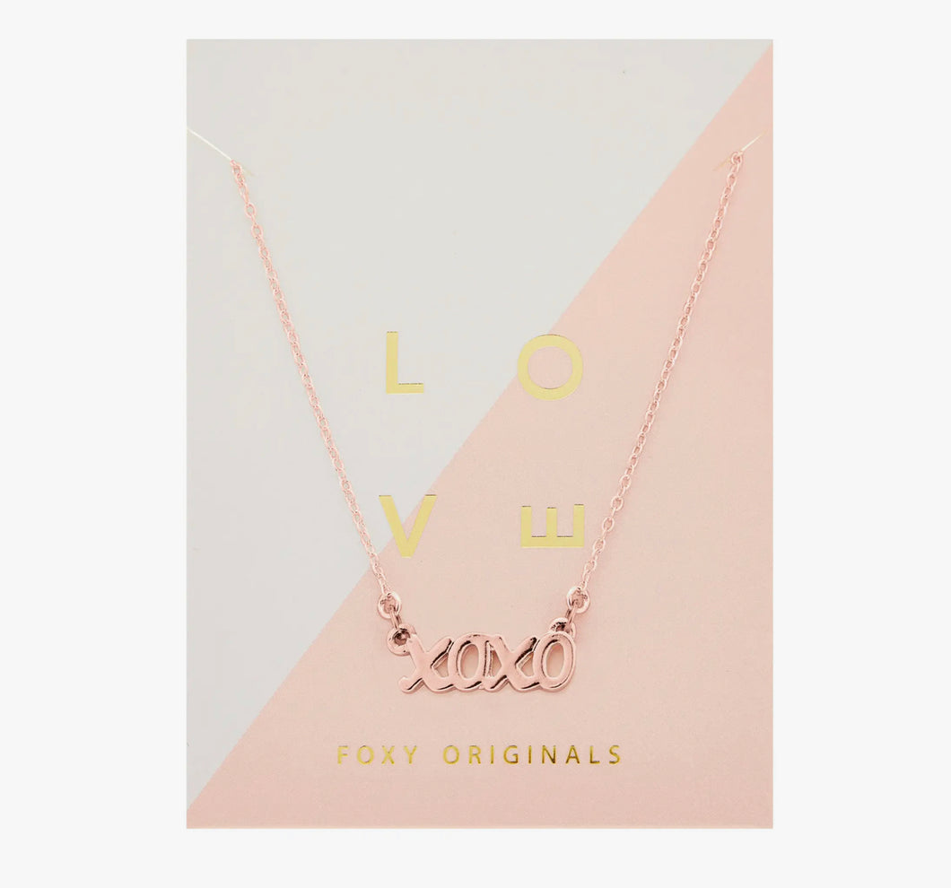 Xoxo Script Necklace