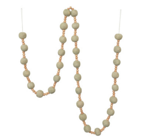 72”L Wool felt ball garland