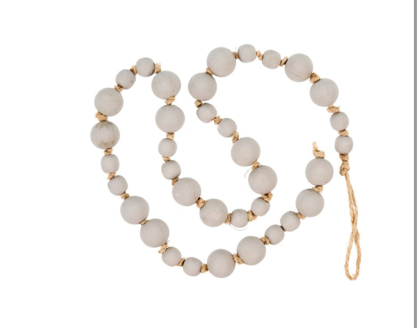 Decorative beads - light grey