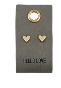 Leather Tag Earrings