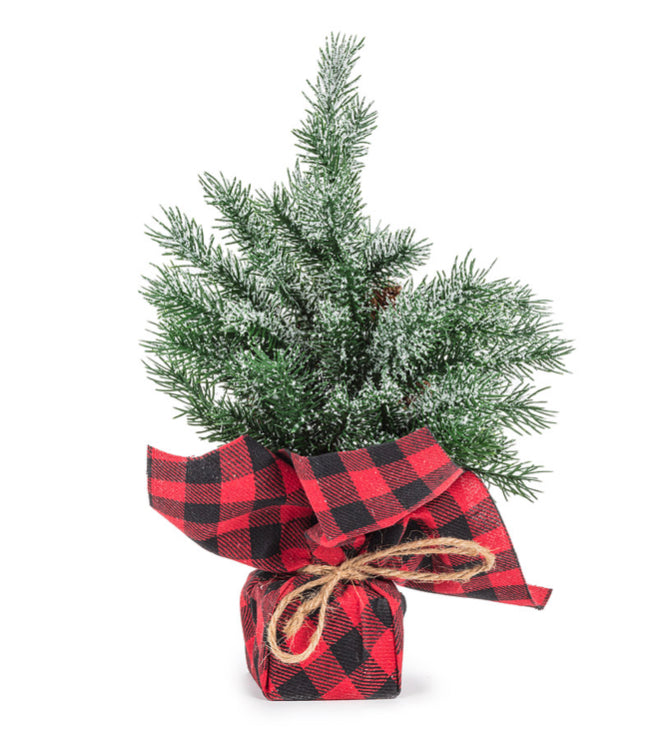 Frost Tree w/Plaid Base