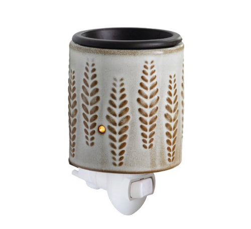 Wheat and Ivory Flip Dish Pluggable Fragrance Warmer