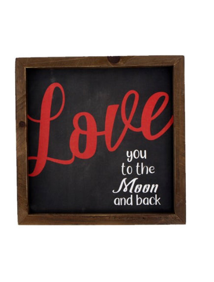 Wall Sign - Love You to the moon