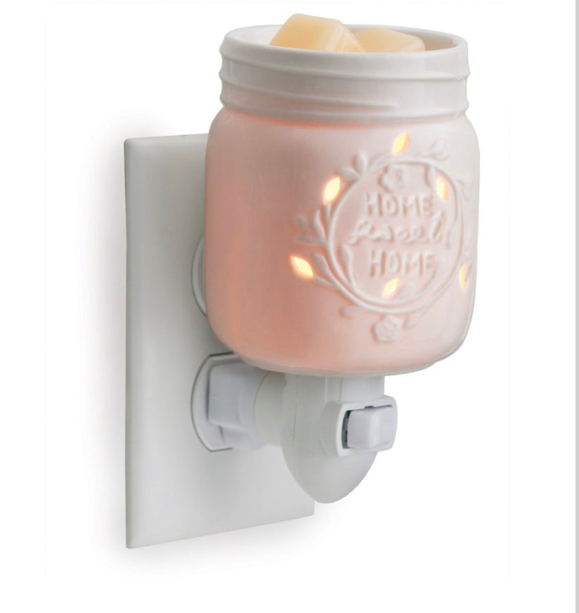 Mason Jar Pluggable Warmer - White