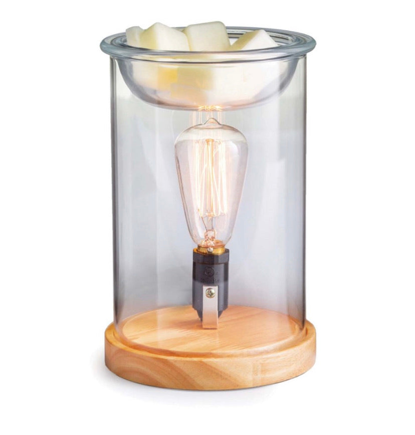 Edison Bulb Illumination Fragrance Warmer Wood & Glass