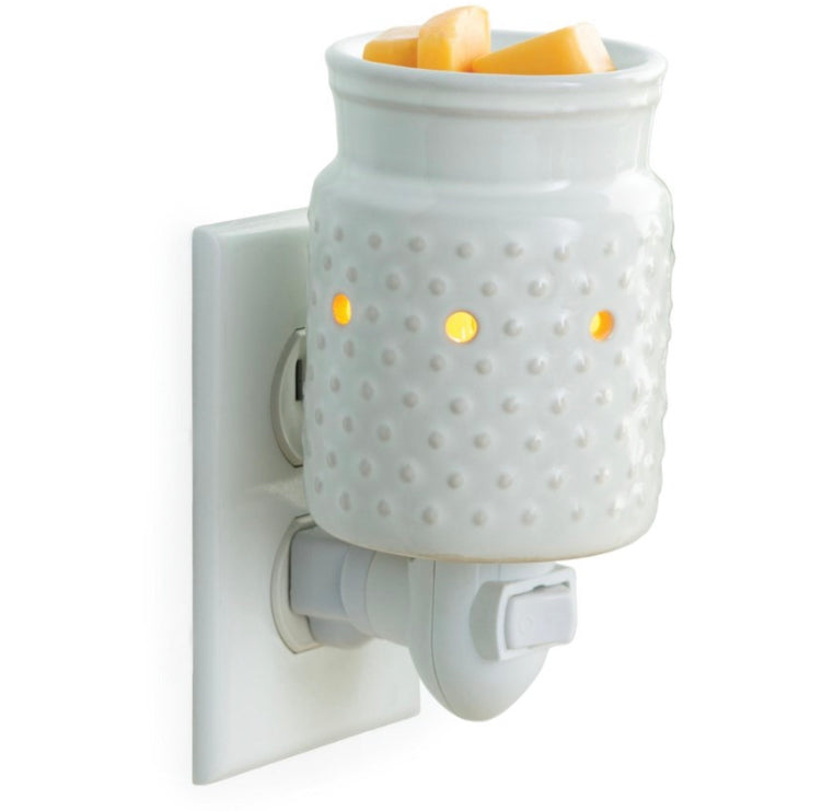 White Hobnail Pluggable Warmer