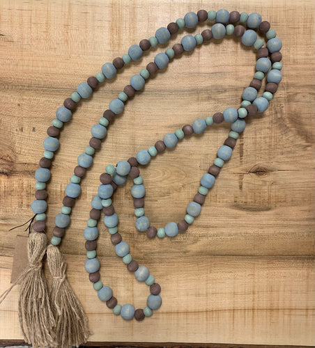 72L Paulownia Wood Bead Garland