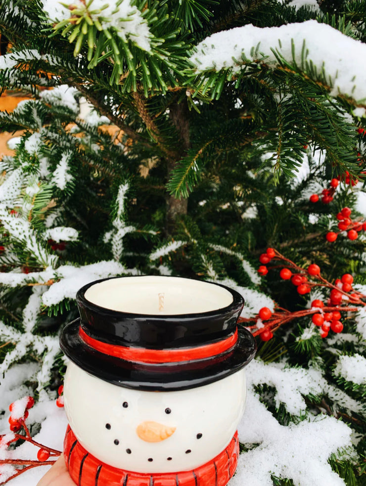 Snowman Candle