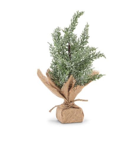 Green Tree w/Burlap Base