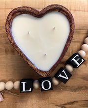 Load image into Gallery viewer, Heart Candle Clay Vessel