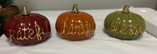 Ceramic Fall Pumpkins