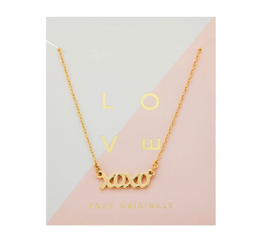 Xoxo Script Necklace