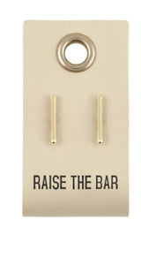 Leather Tag Earrings