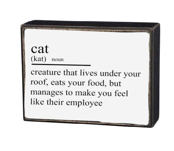 Cat Box Sign