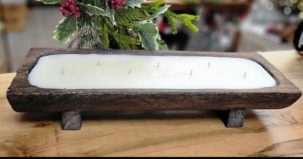 Rectangle Dough Bowl Footed